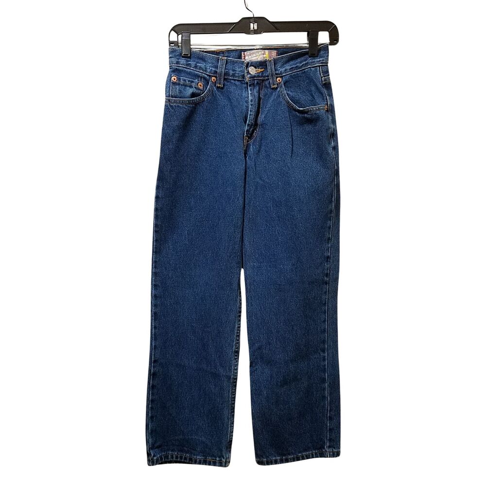 Levi's 550 Boy's Straight Leg Blue Denim Jeans Size 12 Regular (26x26.5)